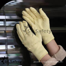 SRSAFETY Gants de travail en coton jaune bon marché en gros